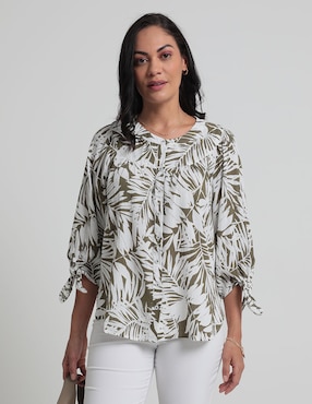 Blusa Talbots Manga 3/4 Para Mujer