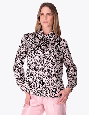 Blusa Camisera Charme Manga Larga Para Mujer