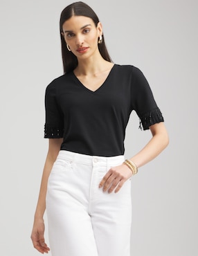 Blusa Chico's Manga Corta Para Mujer