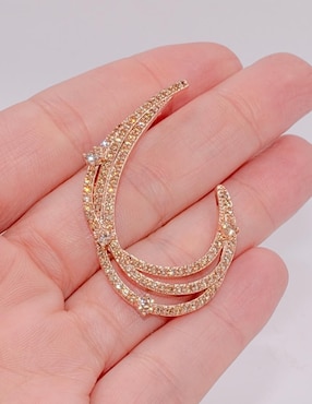 Aretes Yoiko Sinfonía Golden Rose con acabado baño de oro rosa zirconia