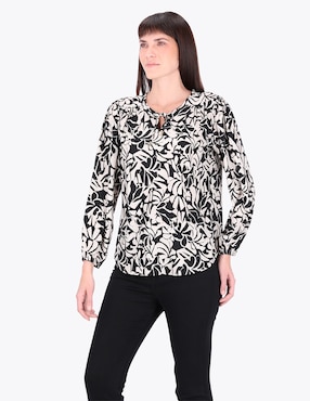 Blusa Charme Manga Larga Para Mujer