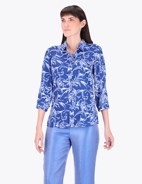 Blusa Camisera Charme Manga 3/4 Para Mujer