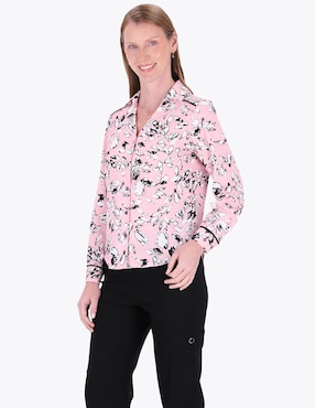 Blusa Camisera Charme Manga Larga Para Mujer