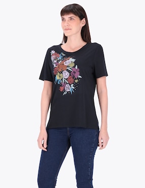 Blusa Charme Manga Corta Para Mujer