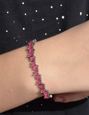 Pulsera Yoiko Eri con acabado baño rodio