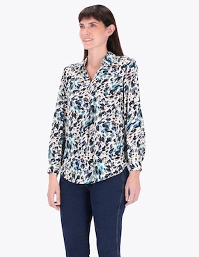 Blusa Camisera Charme Manga Larga Para Mujer