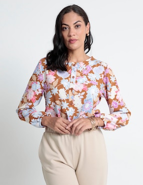 Blusa Morango Manga Larga Para Mujer