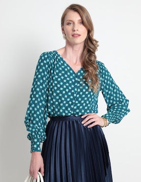 Blusa Talbots Manga Larga Para Mujer