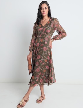 Vestido Midi Casual Talbots Para Mujer