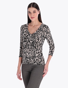 Blusa Charme Manga 3/4 Para Mujer