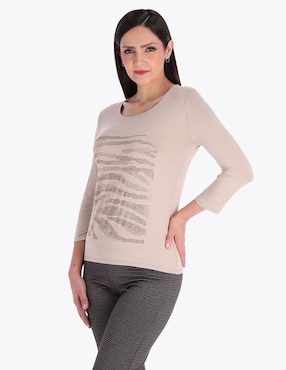 Blusa Charme Manga 3/4 Para Mujer