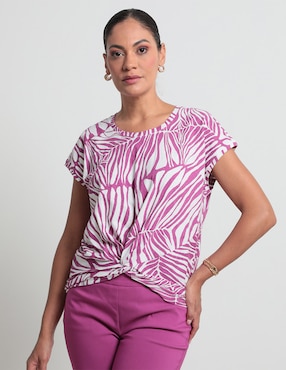 Blusa Chico's Manga Corta Para Mujer