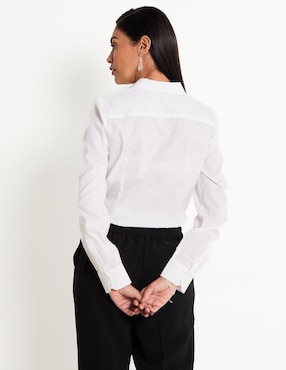 Blusa camisera Talbots manga larga para mujer