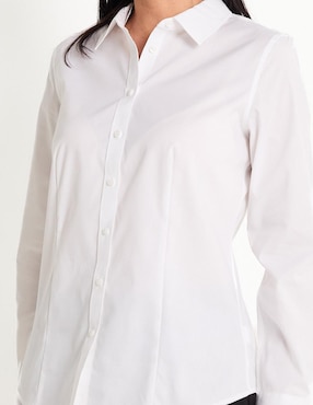 Blusa camisera Talbots manga larga para mujer