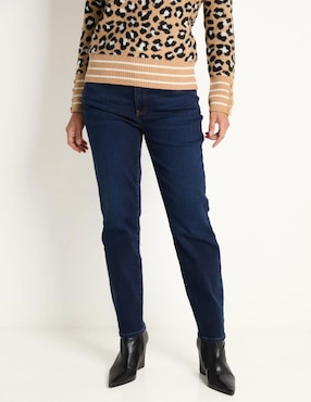 Jeans Straight Talbots Corte Cintura Para Mujer