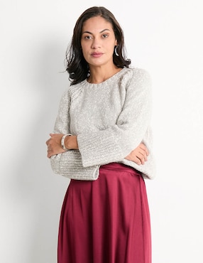 Suéter Talbots Cuello Redondo Para Mujer