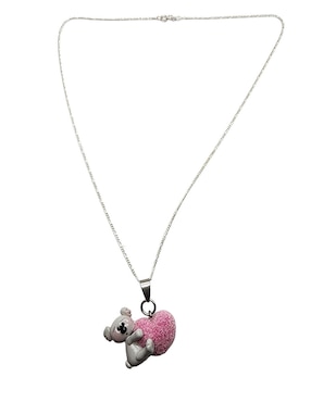 Collar de oso Limerence By Claudia Herrera Animalitos Corazón de plata P 925
