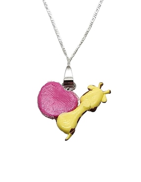 Collar de jirafa Limerence By Claudia Herrera Animalitos Corazón de plata P 925