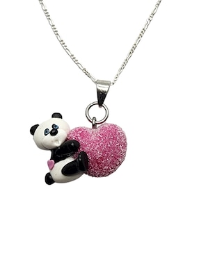 Collar de oso Limerence By Claudia Herrera Animalitos Corazón de plata P 925