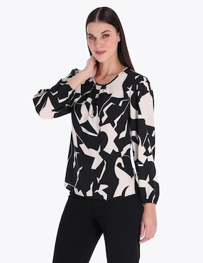 Blusa Charme Manga Larga Para Mujer