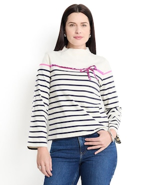 Playera Manga Larga Talbots Cuello Redondo Para Mujer