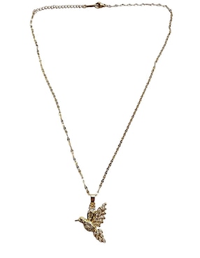 Collar de colibrí Limerence By Claudia Herrera de oro laminado 14 K