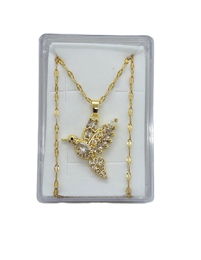 Collar de colibrí Limerence By Claudia Herrera de oro laminado 14 K