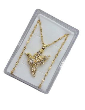 Collar de colibrí Limerence By Claudia Herrera de oro laminado 14 K