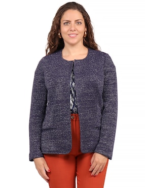 Saco Casual Duplan Petite Para Mujer