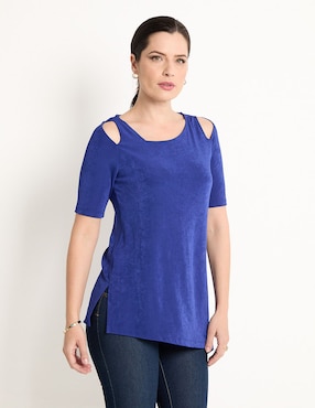 Blusa Túnica Chico's Manga Corta Para Mujer