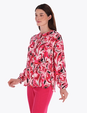 Blusa Charme Manga Larga Para Mujer