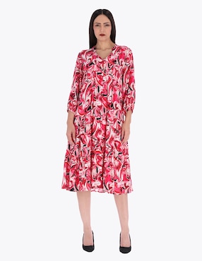 Vestido midi formal Charme para mujer