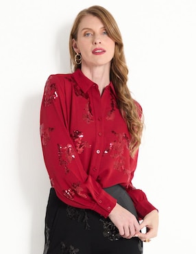 Blusa Camisera Chico's Manga Larga Para Mujer