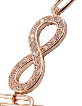 Pulsera Yoiko 18 K Infini con acabado baño de oro rosa