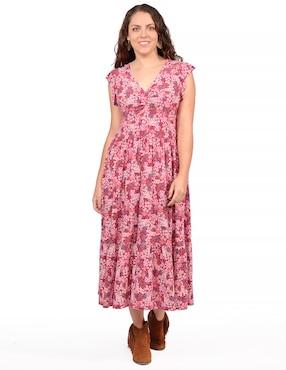 Vestido Midi Casual Duplan Petite Amapola Para Mujer