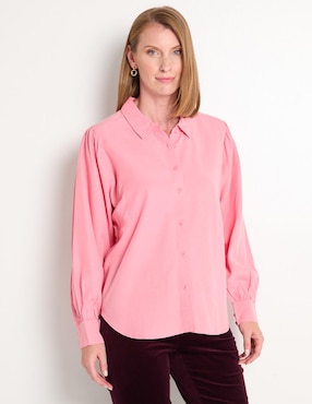 Blusa camisera Chico's manga larga para mujer