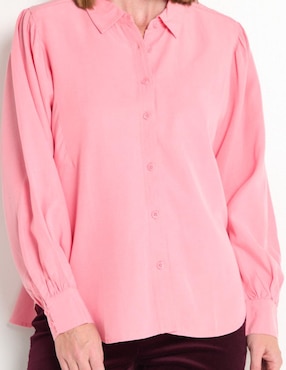 Blusa camisera Chico's manga larga para mujer