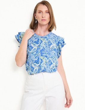 Blusa Chico's manga corta para mujer