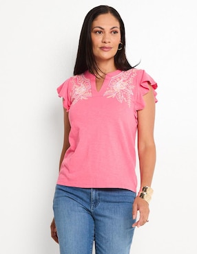 Playera manga corta Talbots para mujer