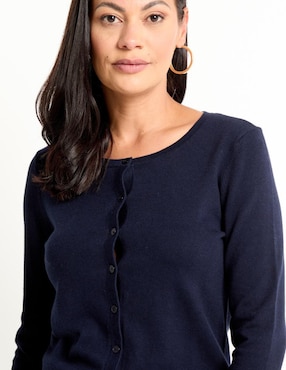 Suéter Talbots cuello con botón para mujer
