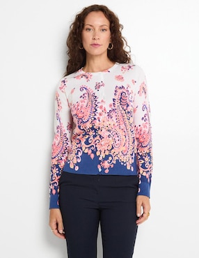 Suéter Talbots cuello redondo para mujer