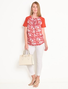 Blusa La Nun manga corta para mujer