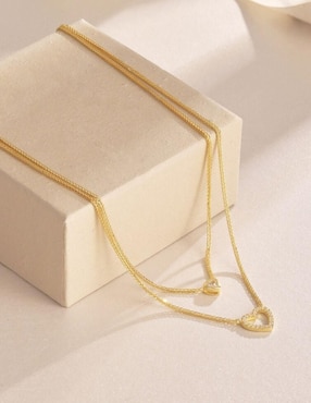 Collar de corazón Yoiko Rosse de plata P 925