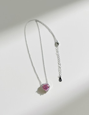 Collar de corazón Yoiko Cecil de plata P 925