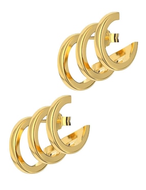 Broqueles de media luna Yoiko Gabi Golden de plata P 925 con acabado baño de oro