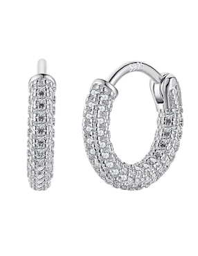 Arracadas Yoiko Camila de plata P 925 con acabado baño rodio zirconia