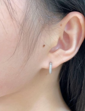 Arracadas Yoiko Camila de plata P 925 con acabado baño rodio zirconia