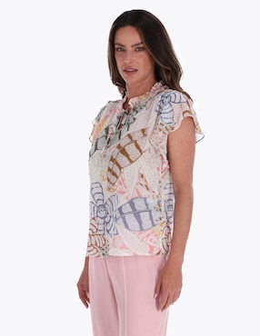 Blusa Charme manga corta para mujer