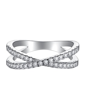Anillo de infinito Yoiko Gen de plata zirconia brillante