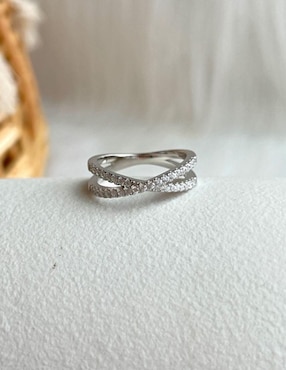 Anillo de infinito Yoiko Gen de plata zirconia brillante